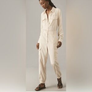 Anthropology Sanctuary rebel long sleeve utility jumpsuit toasted almond XS NWT